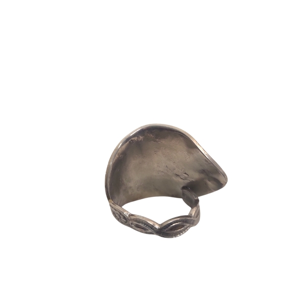 Silverplated Saddle Spoon Ring - Picture 4 of 6